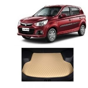 7D Car Trunk/Boot/Dicky PU Leatherette Mat for Alto K10  - Beige